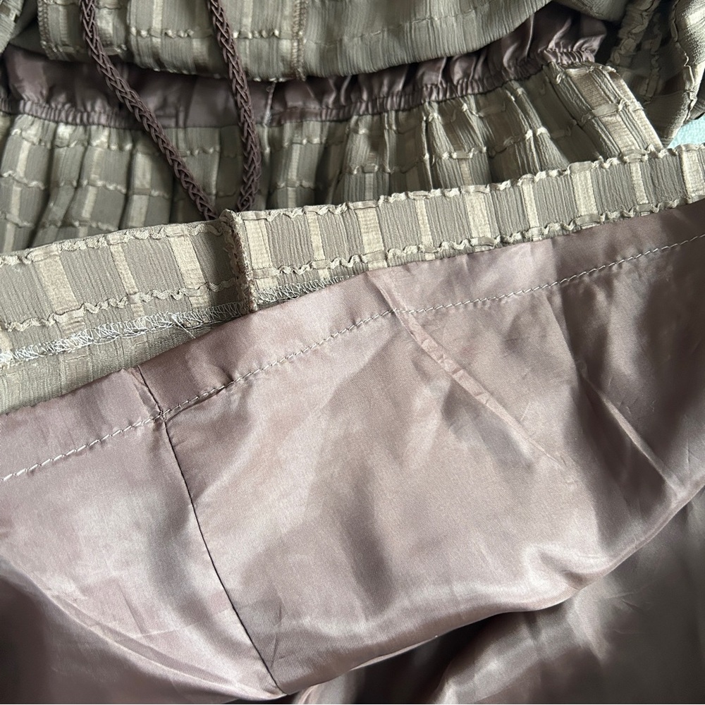 Vintage Plaid Golden Double Layer MIDI Dress - Picture 7 of 10